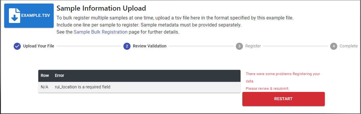 Change error message on bulk registration when column is missing ...