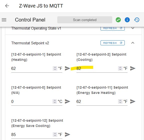 Status of Honeywell TH6320ZW Thermostats not displayed in HA following the v0.46.0 update