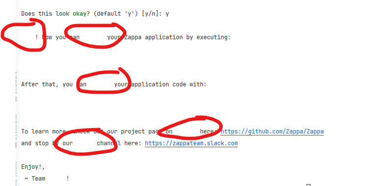 Words missing in Zappa init dialog · Issue #1141 · zappa/Zappa · GitHub