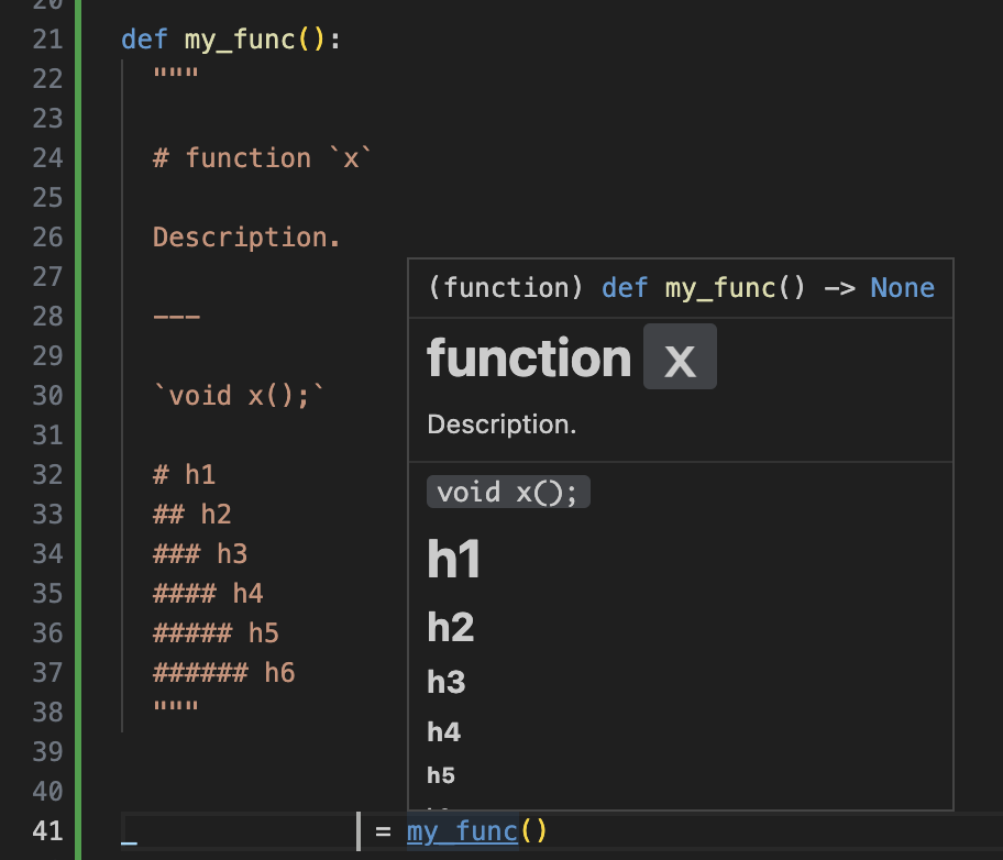 Improve header(h1/h2/h3) styling in hover markdown · Issue #88417 ...