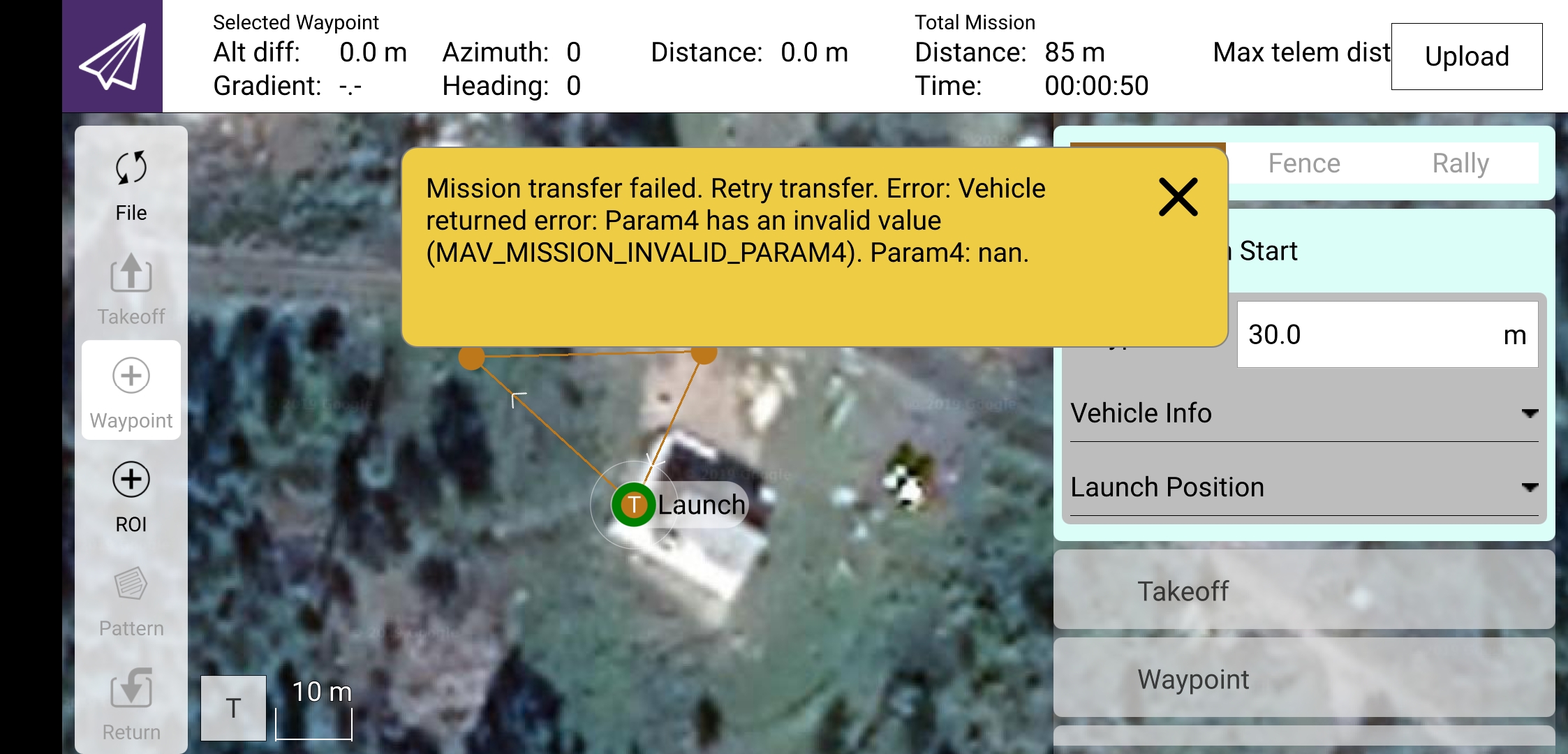 MAV_MISSION_INVALID_PARAM4 · Issue #8187 · mavlink/qgroundcontrol · GitHub