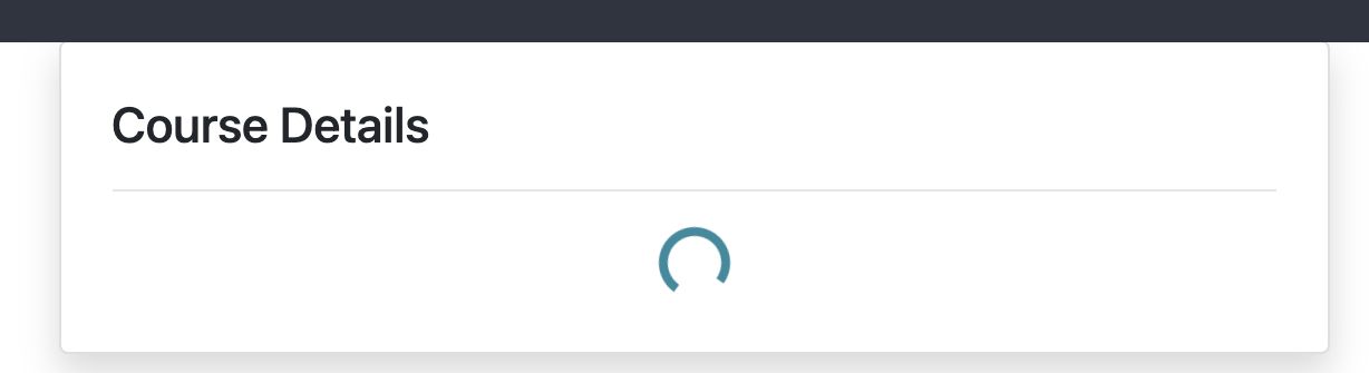 Course details loading