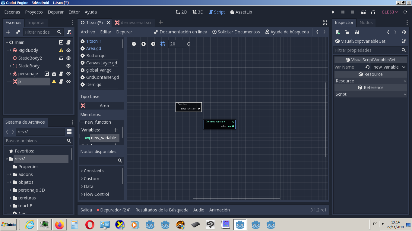 quisiera sugerir que los visual scripting y visual shader tengan mas ...