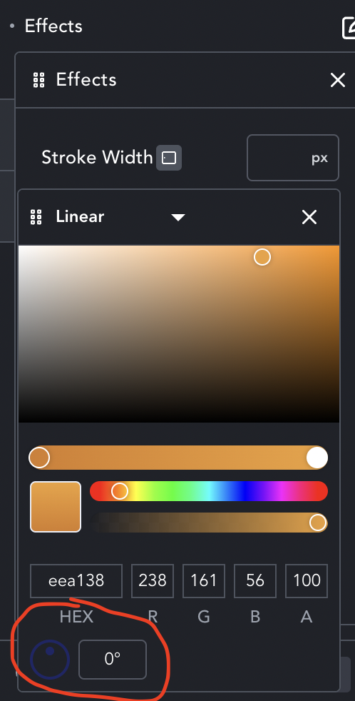 RC1: Linear gradient on text - Rotation value doesn't allow numeric ...