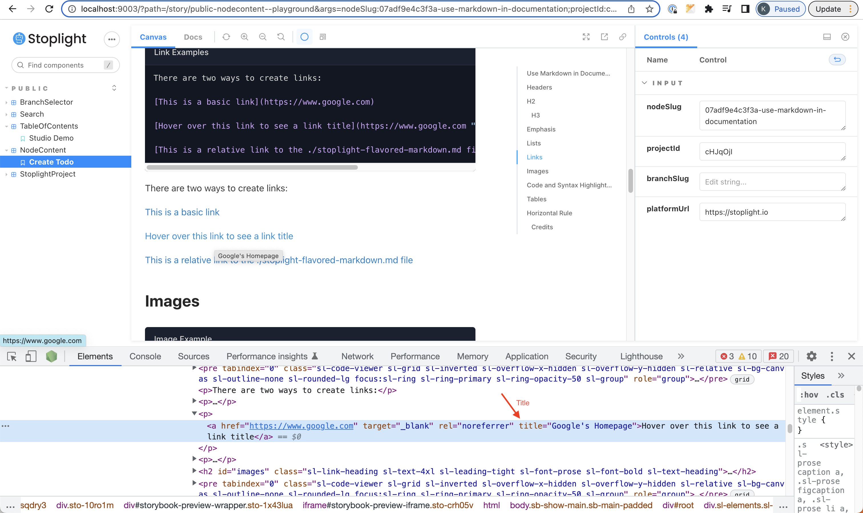 fix(elementsdevportal) link hover text by kaylachun · Pull Request