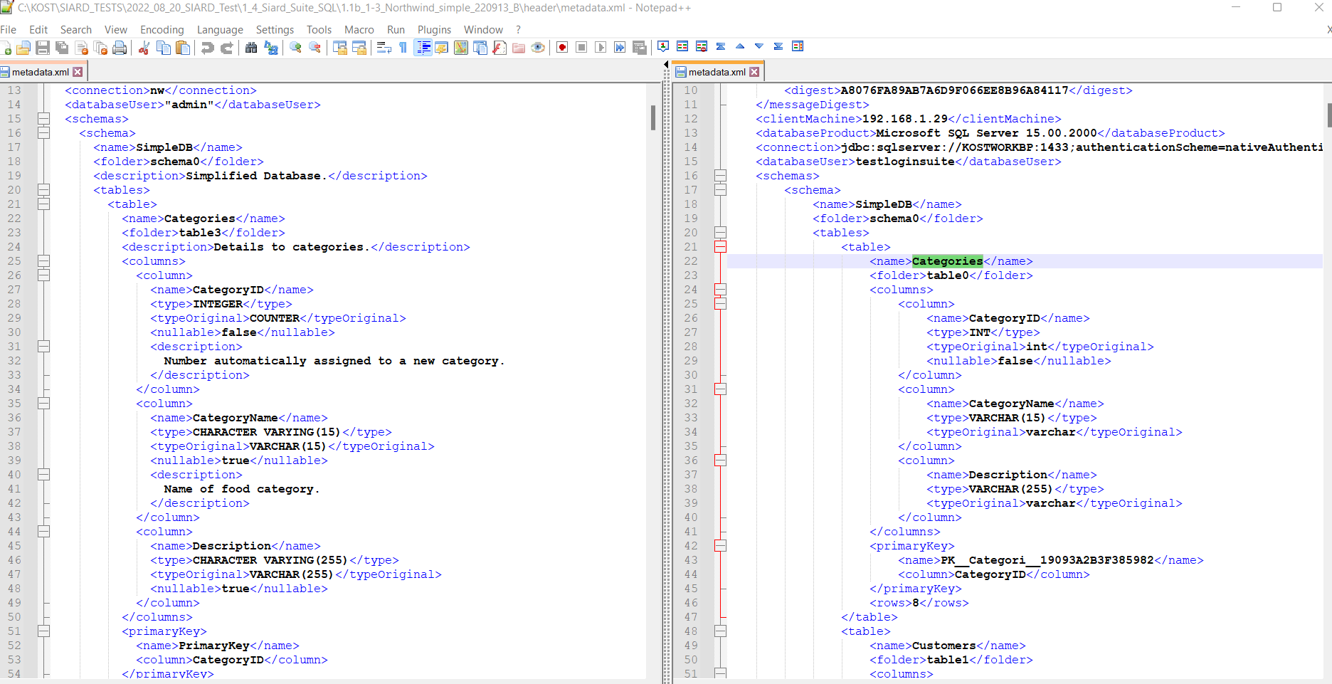 siard > oracle loss of "foreign keys", "descriptions", " true