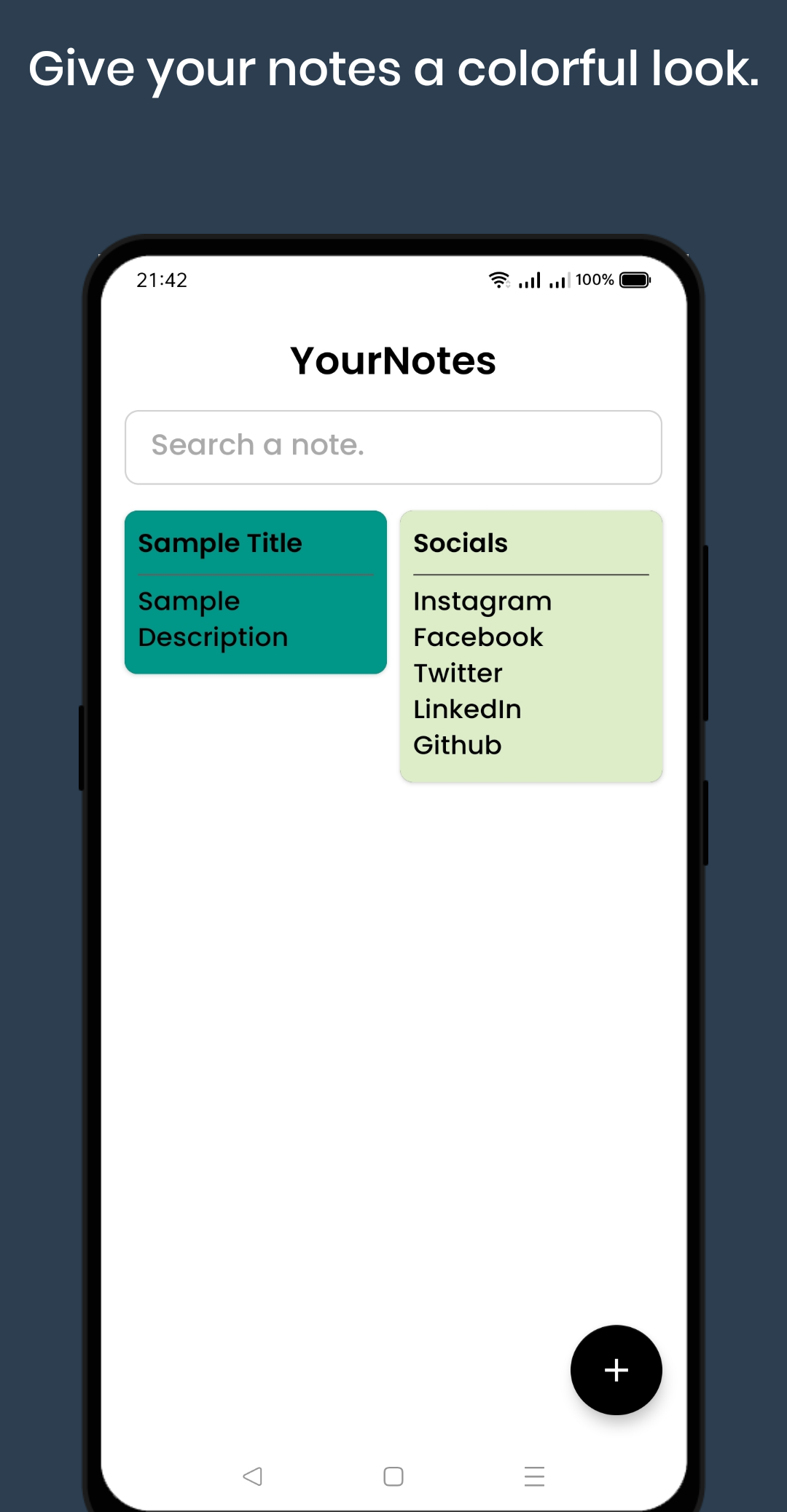 GitHub - rohfl/YourNotes: A simple offline note taking application ...