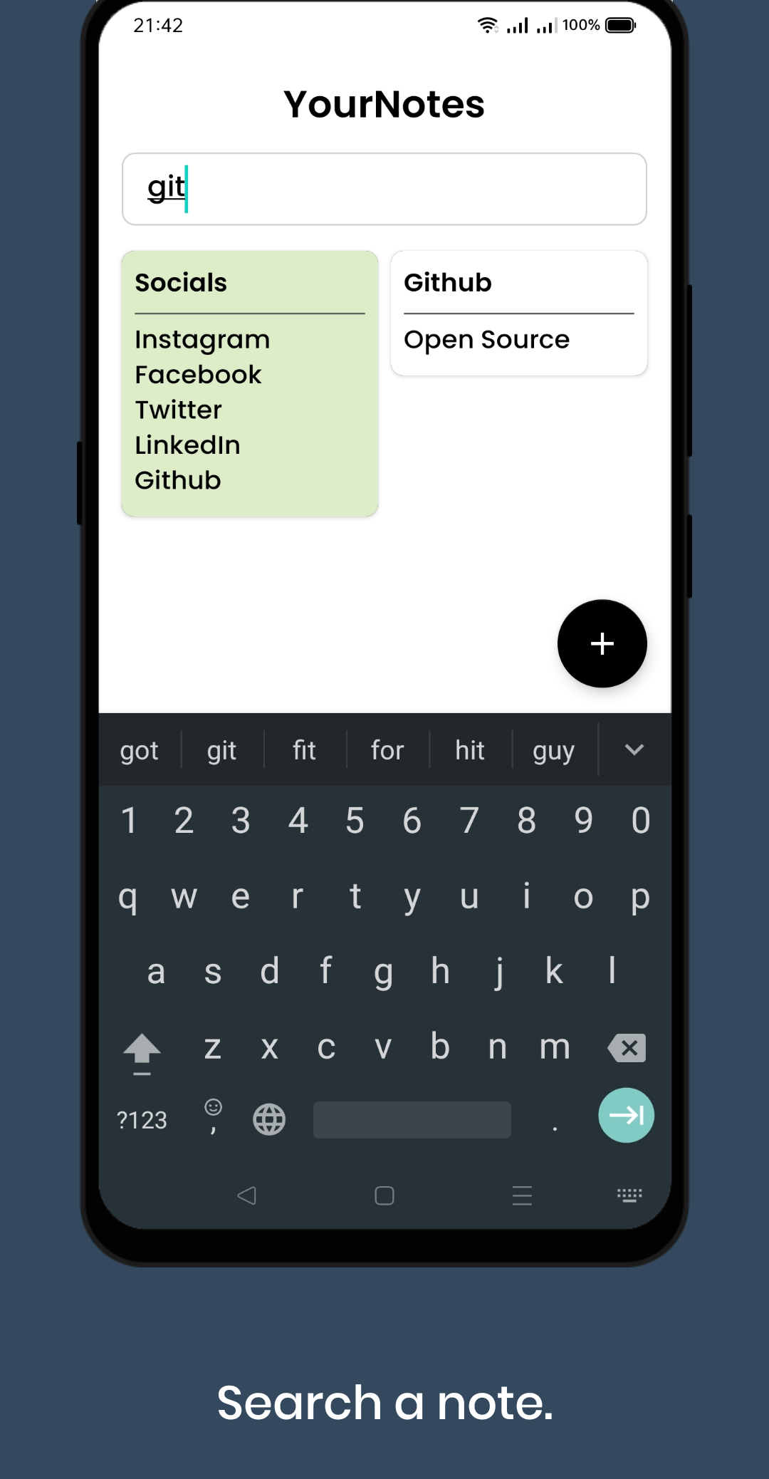 GitHub - rohfl/YourNotes: A simple offline note taking application ...