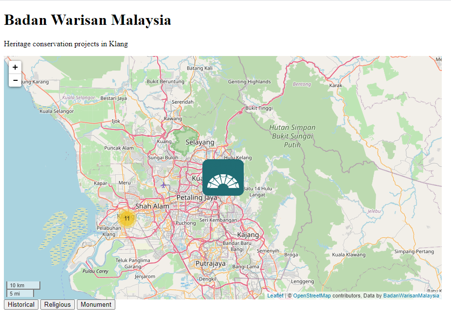 Interactive Map Open Street Map, Leaftlet