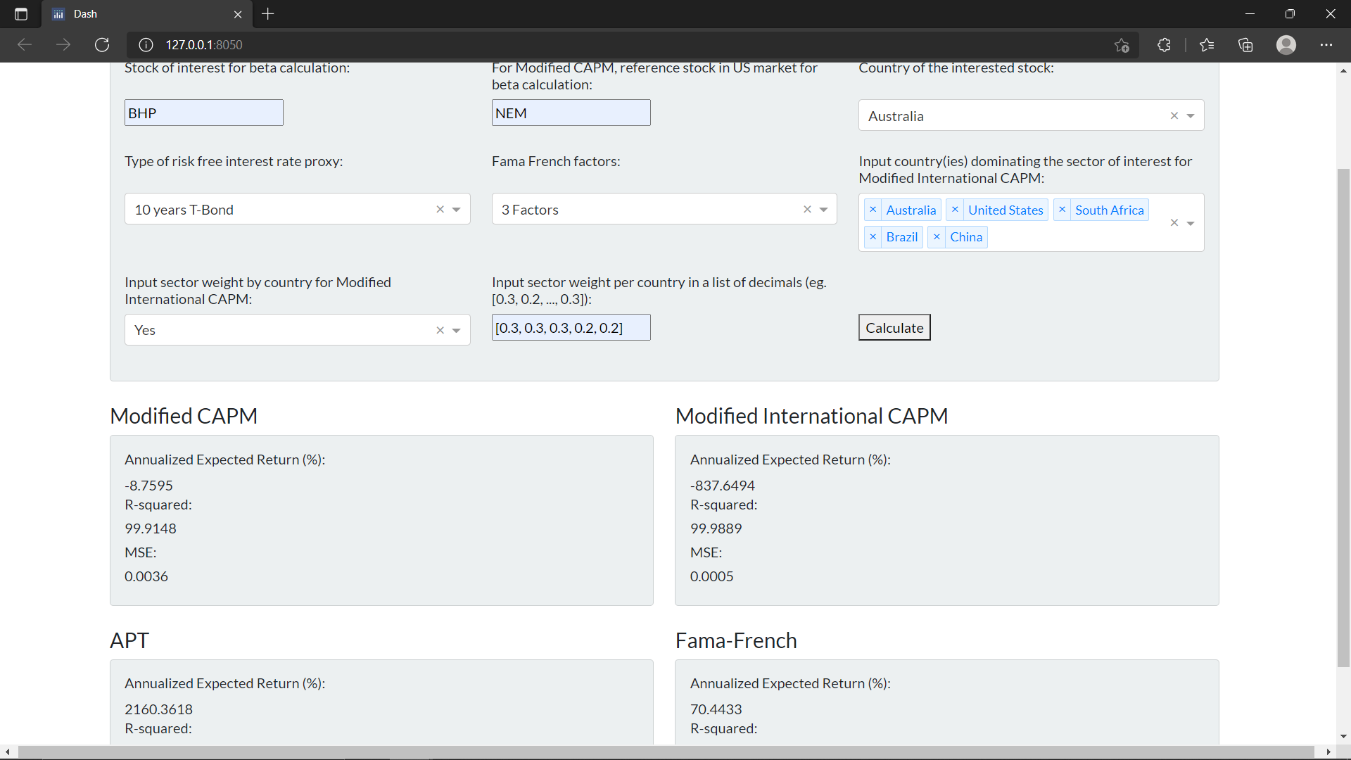 GitHub - nikovs/asset-pricing-models: Compares 4 asset pricing models ...