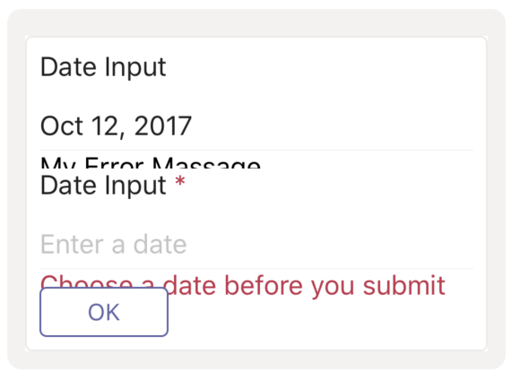 [iOS][Input Evolution] [input validation error messages enabled on the ...