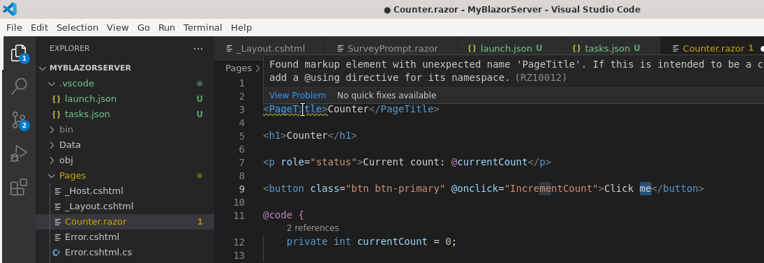 Visual studio lost intellisense for Blazor Components · Issue #4590 ...