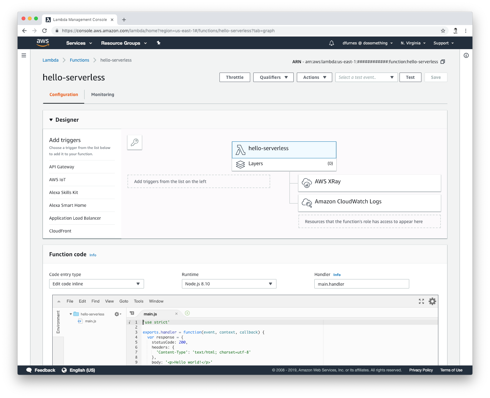 AWS Lambda GUI