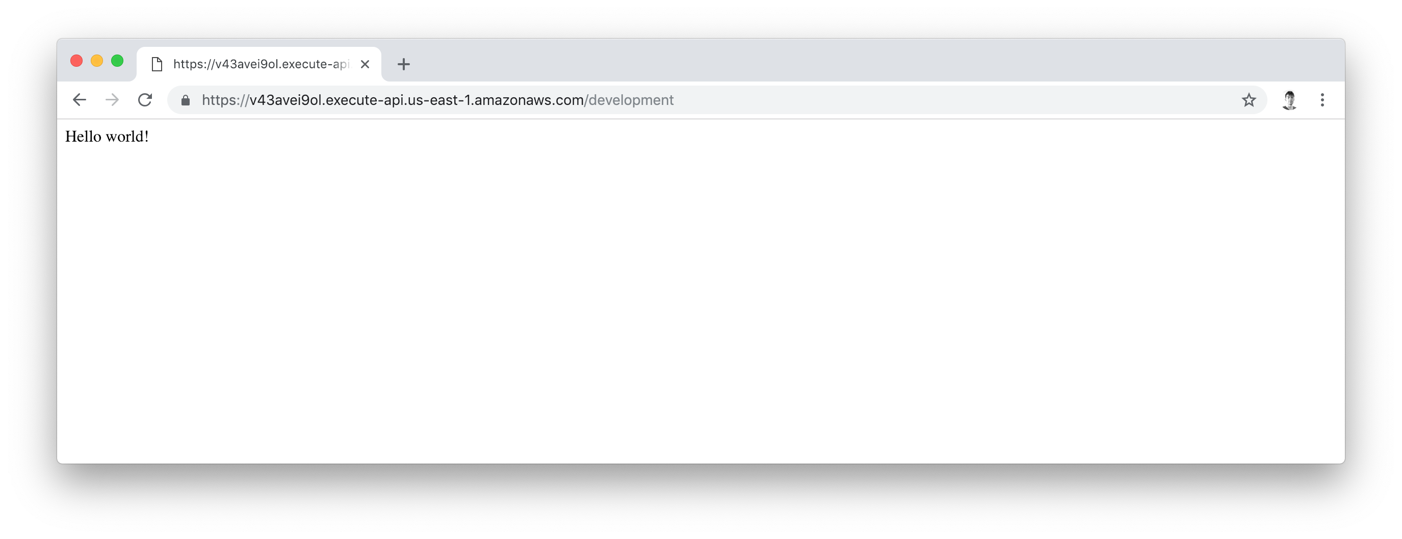 Hello World function over the web