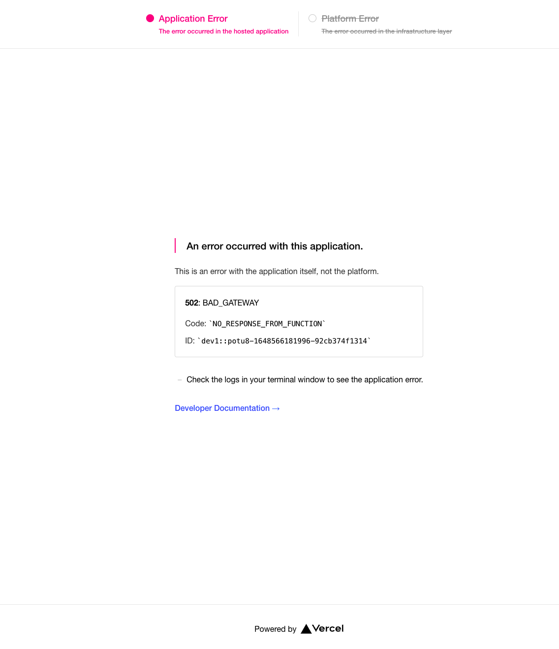 Functions in local does not reach · vercel community · Discussion #525 ...