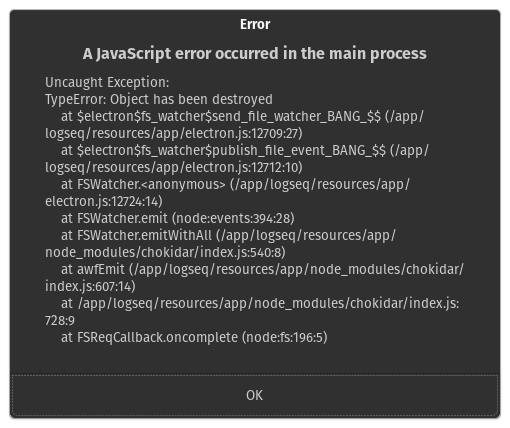 Creating/editing a block after starting new window shows an error on ...