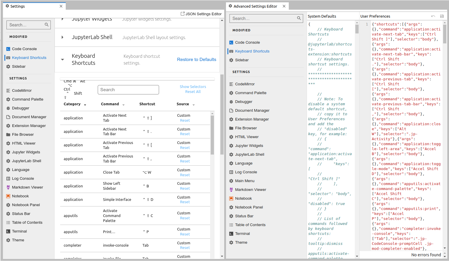 Opening keyboard shortcuts UI result in "destruction" of shortcut