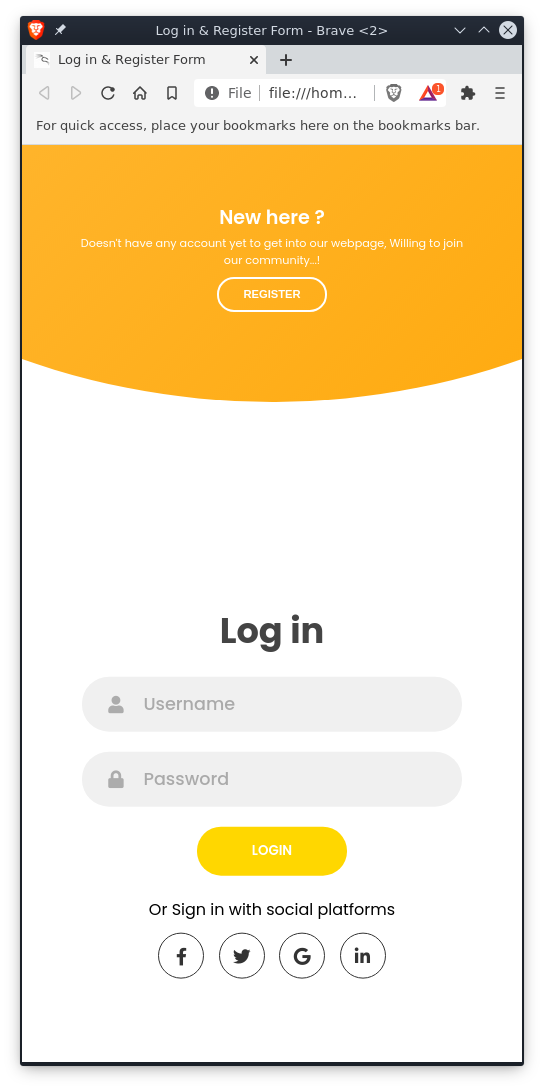 responsive login registration form | html css... GitHub - AVIRENI-CHANDAN/responsive-register-login-page: A responsive ...