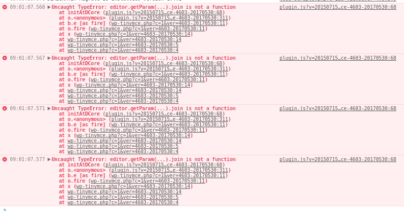 Error edit.getParam().join is not a function on opening a post with ...