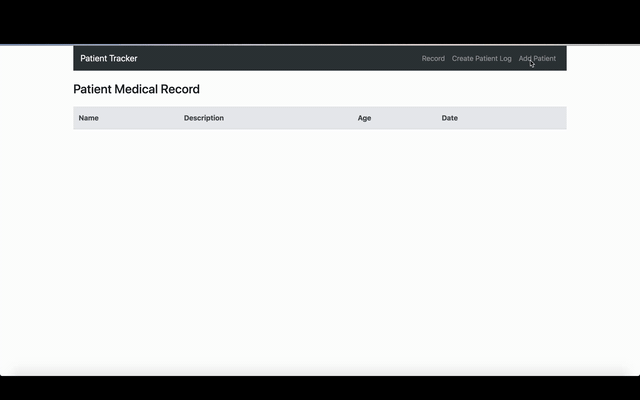 Patient Record Tracker demo