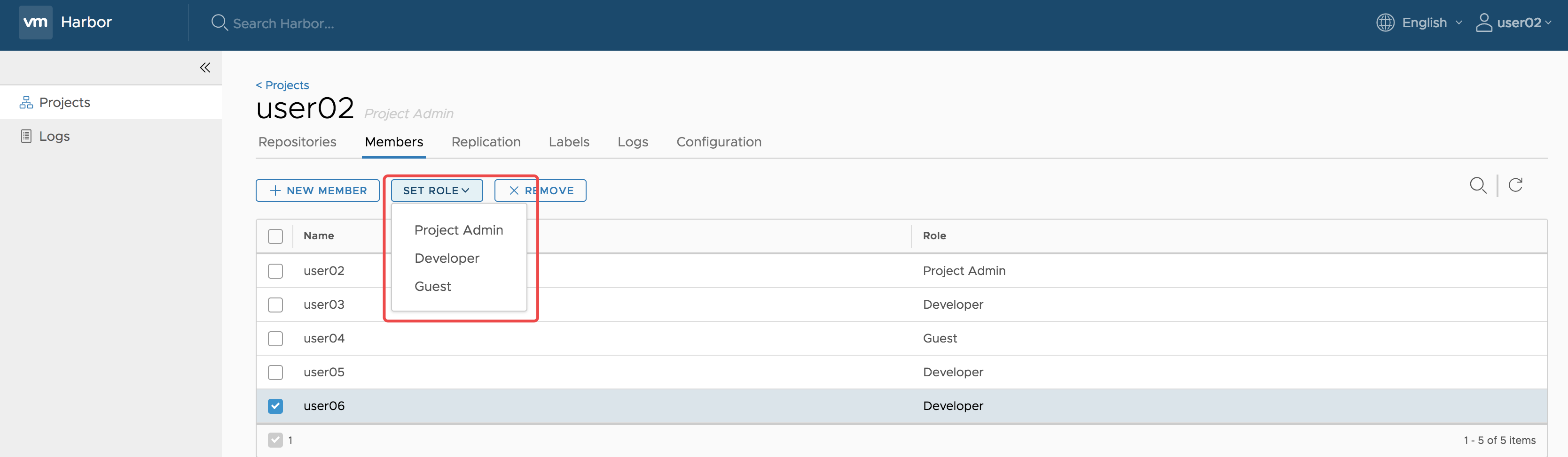 Project admin can not change the role of some developer users · Issue ...