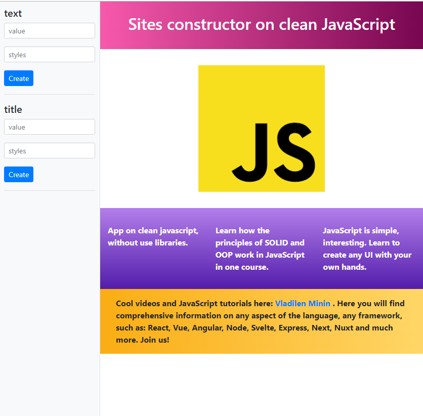 GitHub - AntipMen/javascript-constructor: You can use website ...