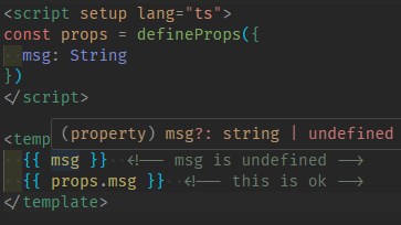 [Bug] The type definition of props is missing in the template. · Issue ...