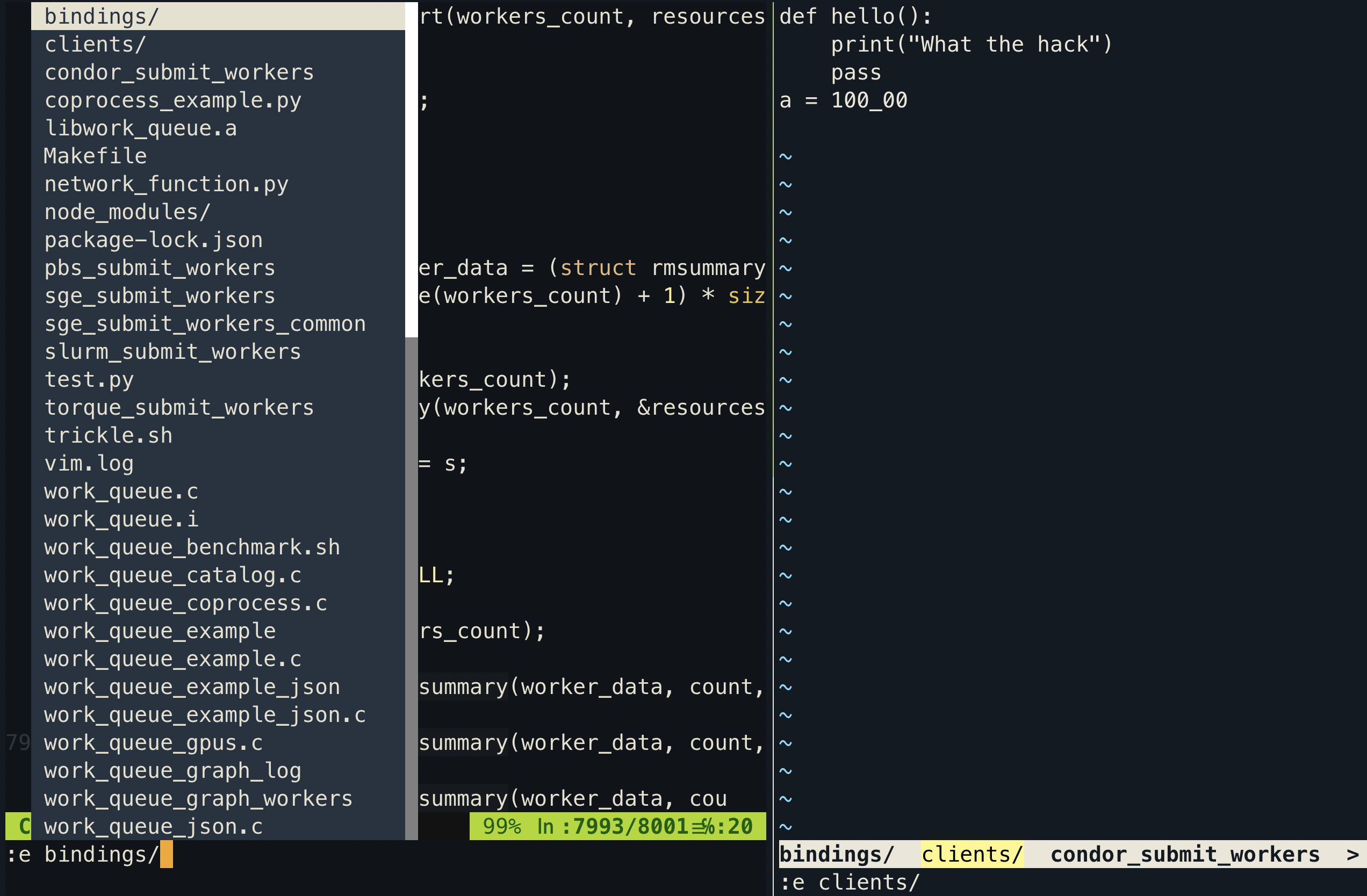 Unintuitive navigation shortcuts in :e command vertical wildmenu ...