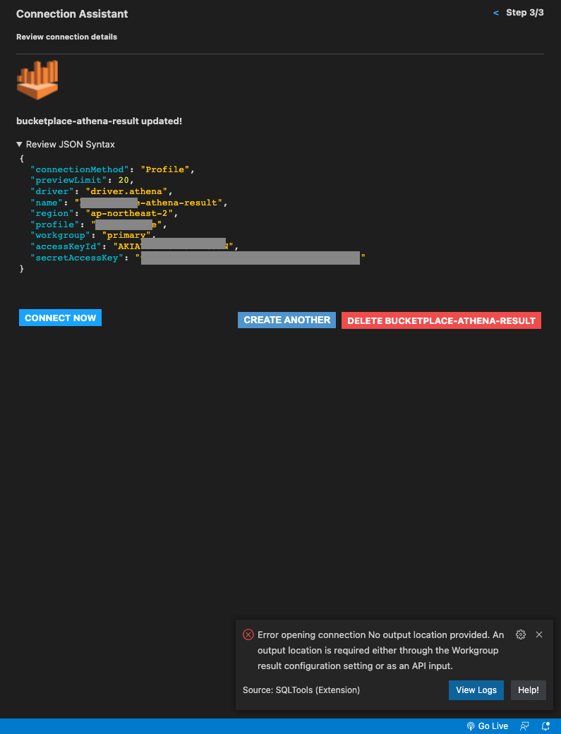 Error No output location provided · Issue 19 · kovihq/sqltoolsathena