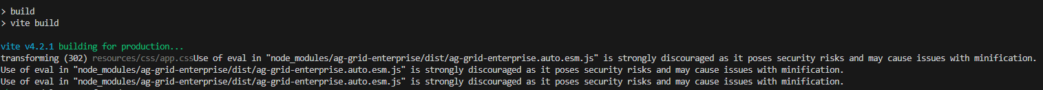 Eval security risk warning when bundling with Vite · Issue #6437 · ag ...