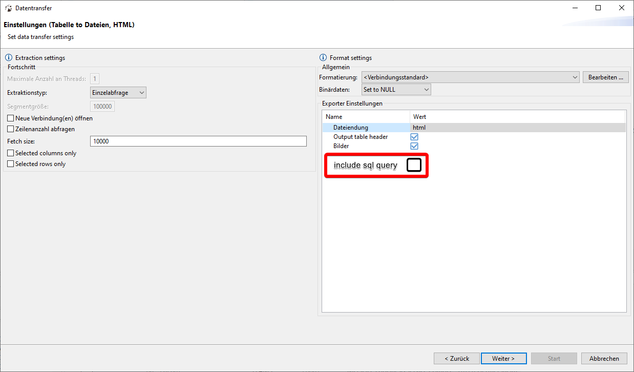 Data transfer: export to HTML but don't export the query · Issue #9842 ...