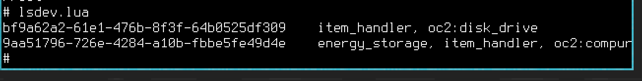 lsdev