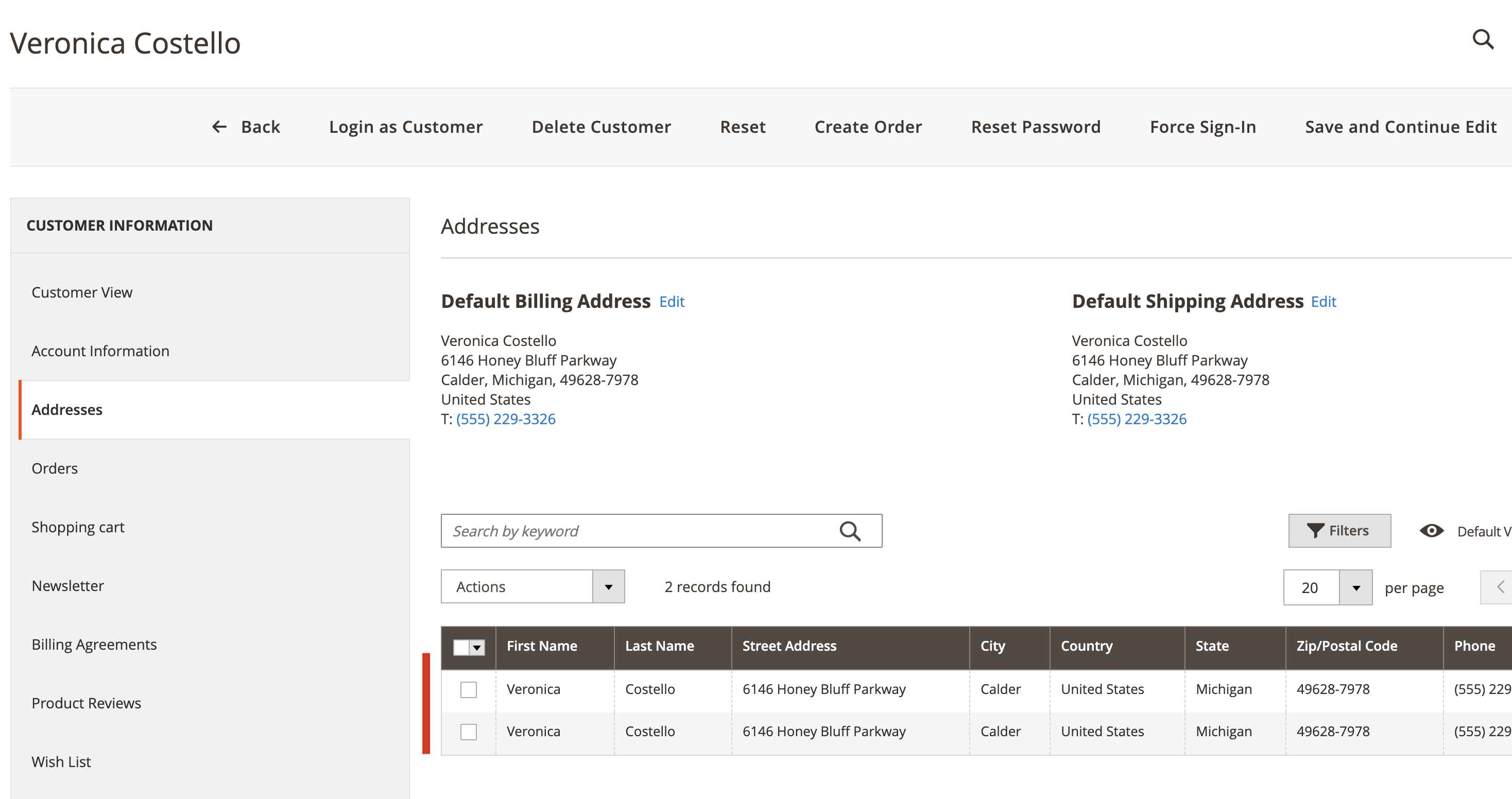 "Save to Address Book" in Admin checkout causes duplicate address book entries · Issue 8181
