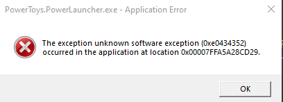 Crashing on Opening · Issue #23163 · microsoft/PowerToys · GitHub