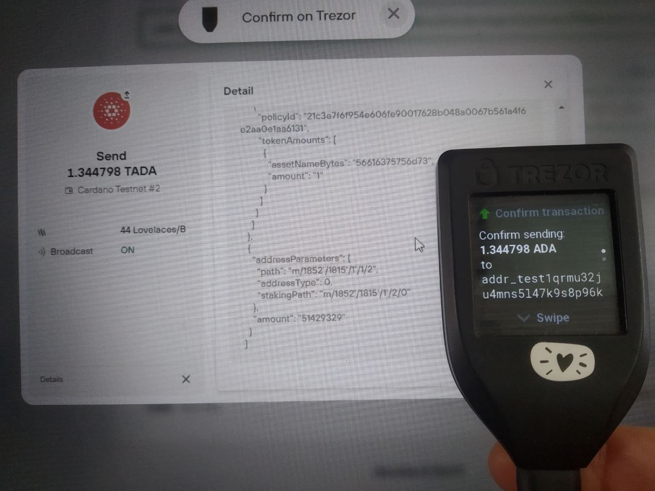 TT shows TADA as ADA · Issue #2139 · trezor/trezor-firmware · GitHub