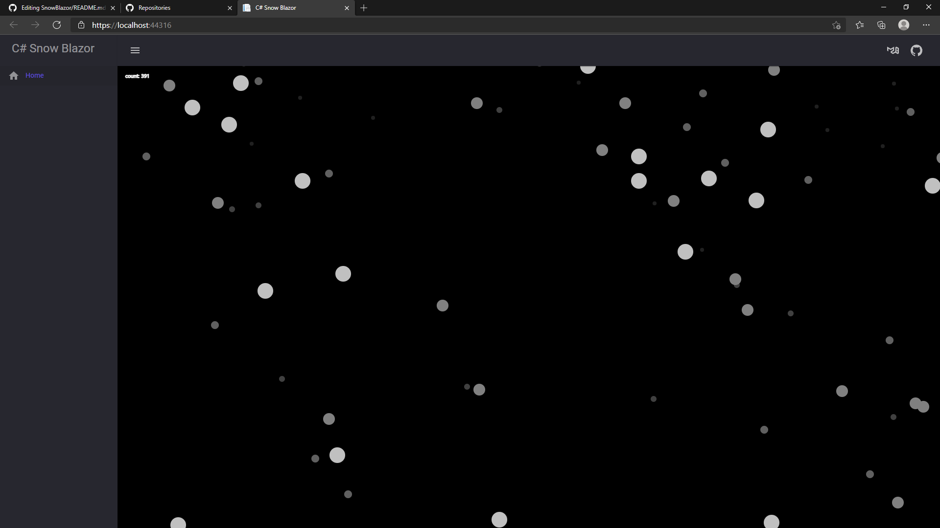 GitHub dimohy/SnowBlazor