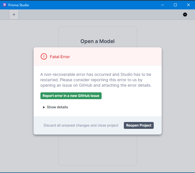 Fatal error on latest version (0.410.0) on Windows · Issue #725 ...
