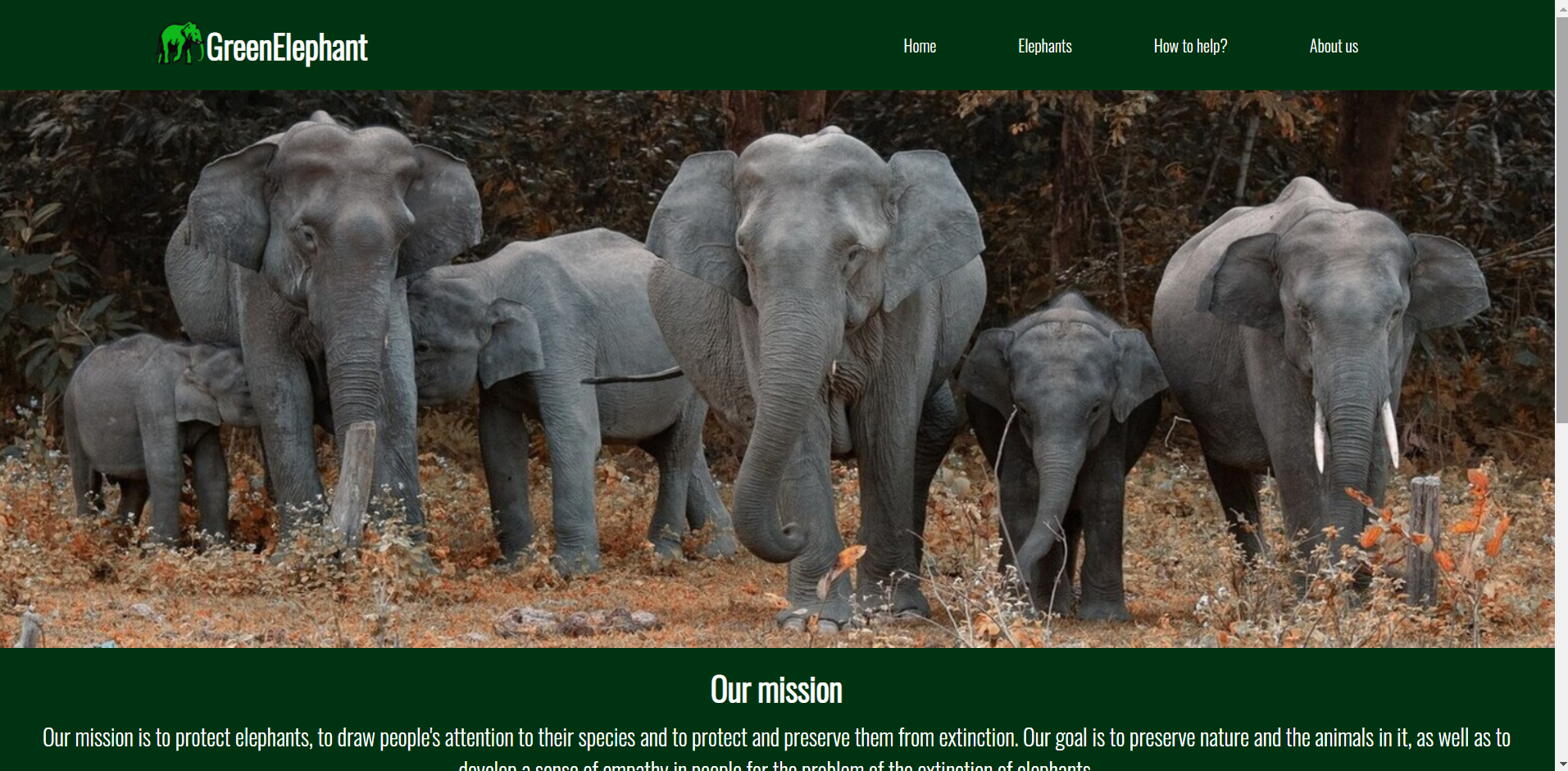 GitHub - nikolaychv/Green-Elephant: Animal protection website
