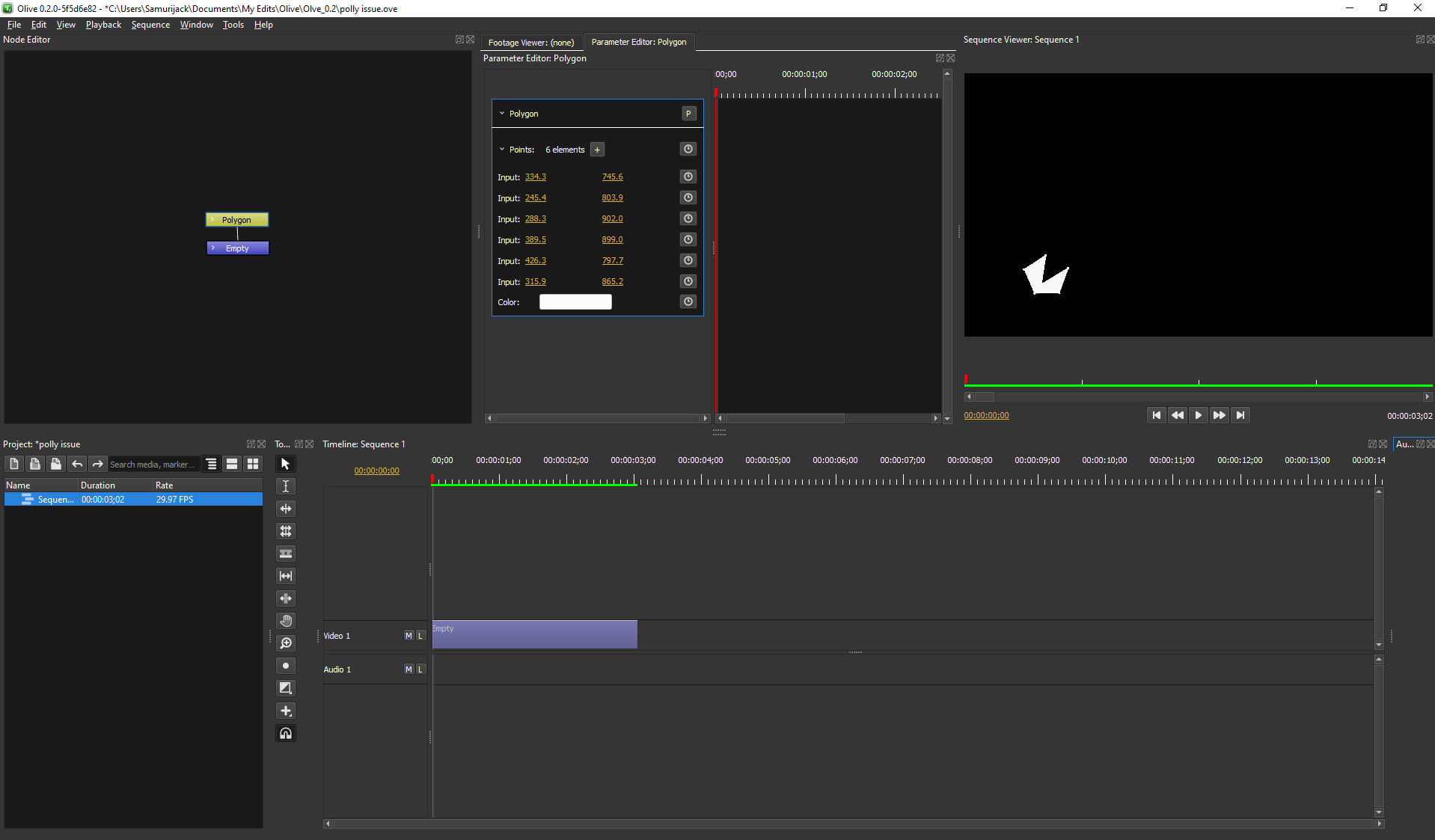 [NODES] Polygons add default points on reload · Issue #1285 · olive ...