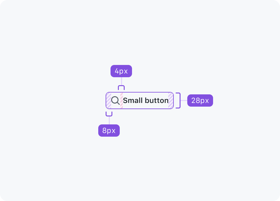 button at small size