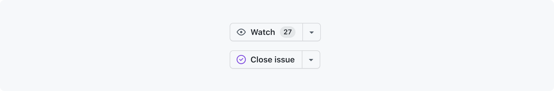 An image showing a button group in medium and small sizes.