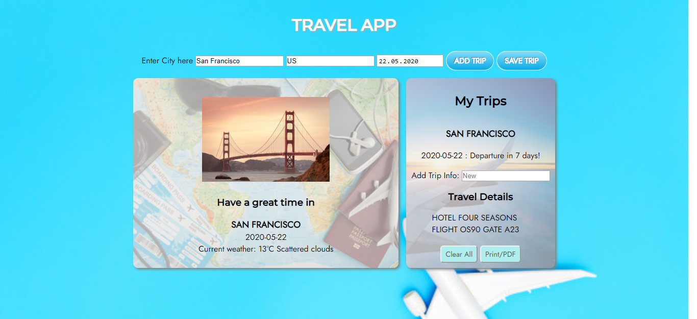 GitHub - tbd007/Travel-Planner-APP: UD Travel Planner App Project