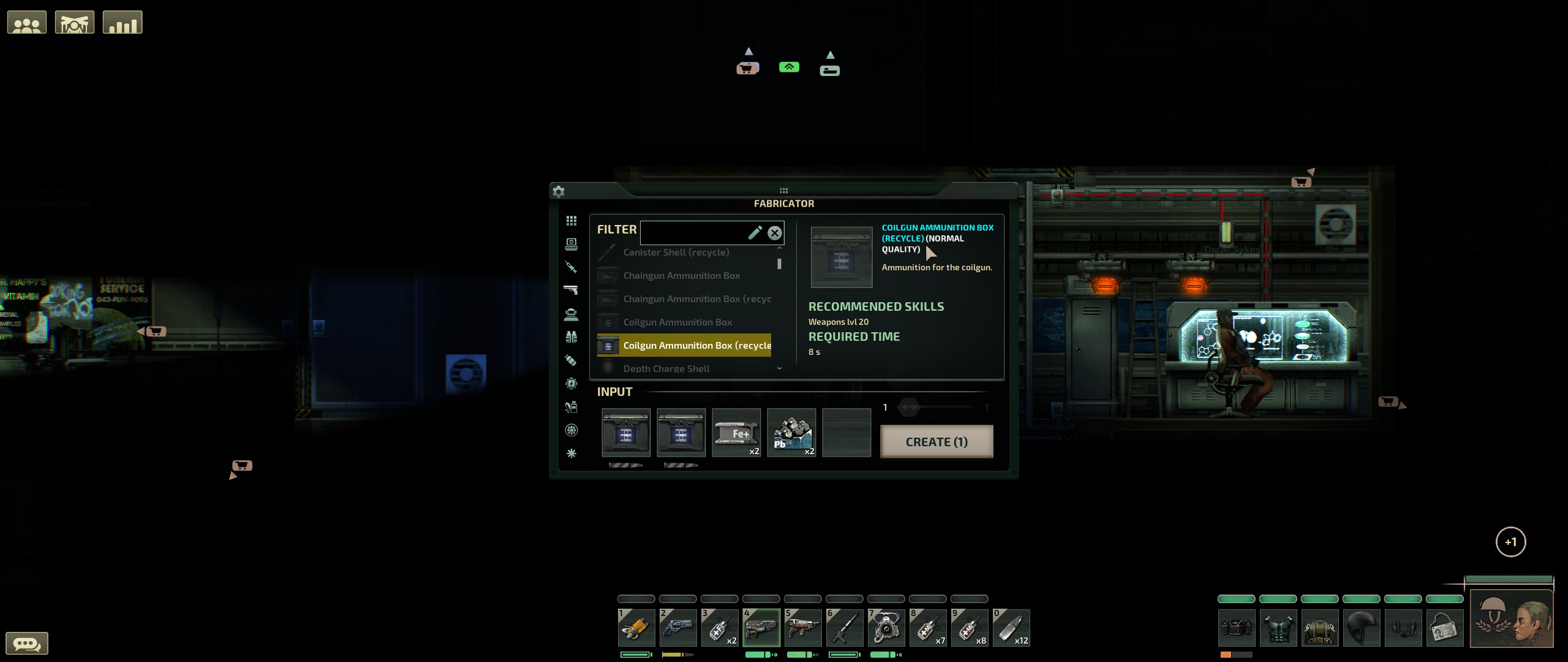 Fabricator ammunition box recipes show quality indicator (remove tag or