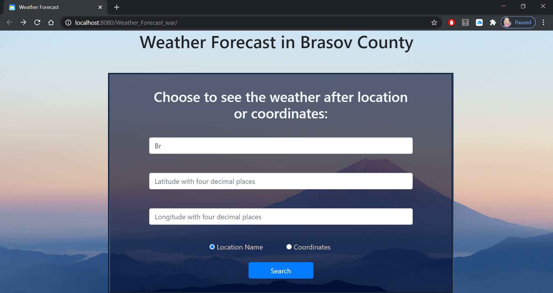 GitHub - HidosBiancaSidonia/Weather-Forecast-with-Servlet
