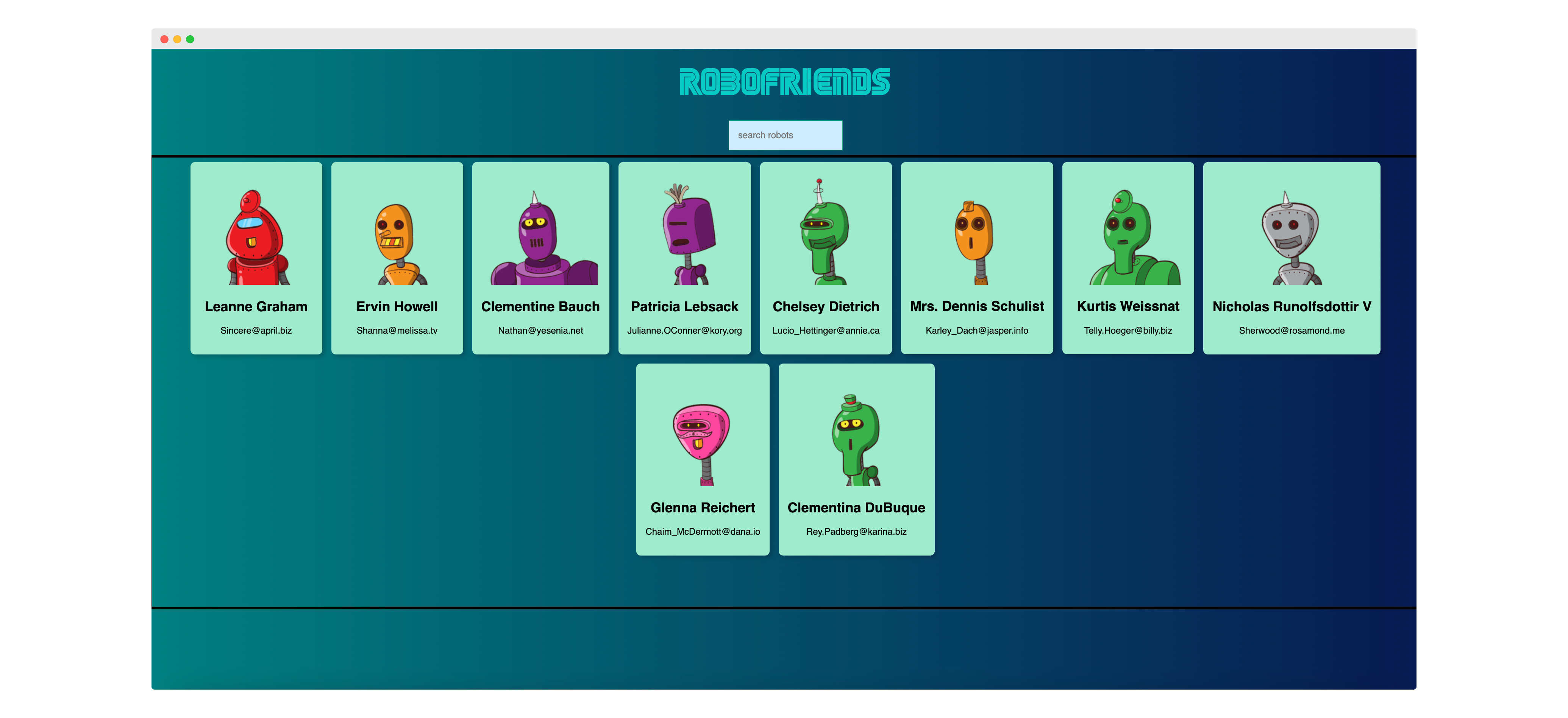 GitHub - Kitkatnik/ks-RoboFriends: Searchable rolodex of robots built ...