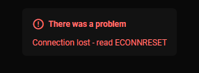BUG: ECONNRESET error when executing query or connecting to server ...