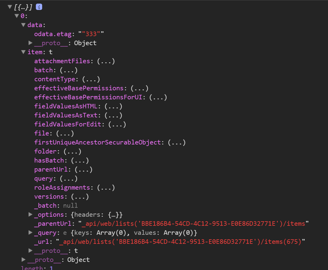 How to retrieve item after update? · Issue 255 · pnp/pnpjs · GitHub