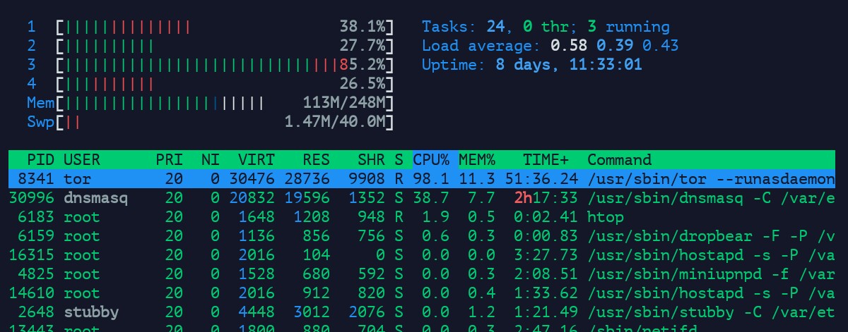 Tor Lack of multithread support · Issue #11014 · openwrt/packages · GitHub