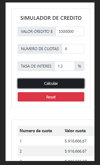 GitHub - CristianJLopez/CreditSimulator: Calculate your credit terms ...