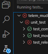 Python testing extension stuck 